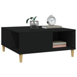 NNEVL Coffee Table Black 80x80x36.5 cm Engineered Wood