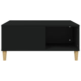 NNEVL Coffee Table Black 80x80x36.5 cm Engineered Wood
