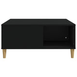 NNEVL Coffee Table Black 80x80x36.5 cm Engineered Wood