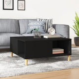 NNEVL Coffee Table Black 80x80x36.5 cm Engineered Wood