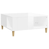 NNEVL Coffee Table High Gloss White 80x80x36.5 cm Engineered Wood