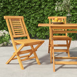 NNEVL Folding Garden Chairs 2 pcs 47x63x90 cm Solid Wood Teak