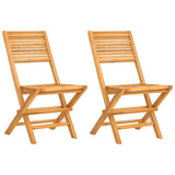 NNEVL Folding Garden Chairs 2 pcs 47x62x90 cm Solid Wood Teak
