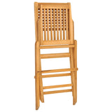 NNEVL Folding Garden Chairs 2 pcs 47x62x90 cm Solid Wood Teak
