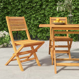 NNEVL Folding Garden Chairs 2 pcs 47x62x90 cm Solid Wood Teak