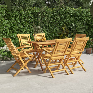 NNEVL Folding Garden Chairs 6 pcs 56x63x90 cm Solid Wood Teak