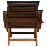 NNEVL Sun Loungers with Cushions 2 pcs Dark Grey Solid Wood Acacia
