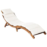 NNEVL Sun Loungers with Cushions 2 pcs Cream White Solid Wood Acacia