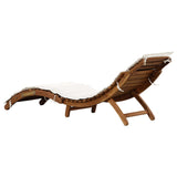 NNEVL Sun Loungers with Cushions 2 pcs Cream White Solid Wood Acacia