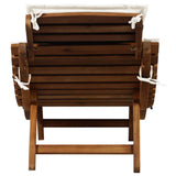 NNEVL Sun Loungers with Cushions 2 pcs Cream White Solid Wood Acacia
