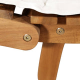 NNEVL Sun Loungers with Cushions 2 pcs Cream White Solid Wood Acacia
