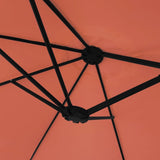 NNEVL Double-Head Garden Parasol Terracotta 449x245 cm