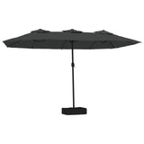 NNEVL Double-Head Parasol with LEDs Anthracite 449x245 cm