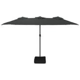 NNEVL Double-Head Parasol with LEDs Anthracite 449x245 cm