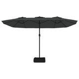 NNEVL Double-Head Parasol with LEDs Anthracite 449x245 cm