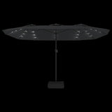 NNEVL Double-Head Parasol with LEDs Anthracite 449x245 cm