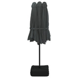NNEVL Double-Head Parasol with LEDs Anthracite 449x245 cm