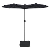 NNEVL Double-Head Garden Parasol Black 316x240 cm