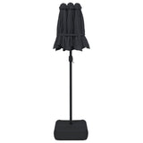 NNEVL Double-Head Garden Parasol Black 316x240 cm