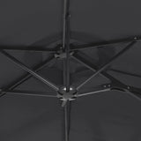 NNEVL Double-Head Garden Parasol Black 316x240 cm