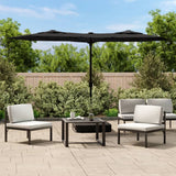 NNEVL Double-Head Garden Parasol Black 316x240 cm