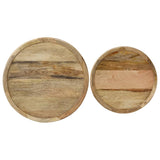 NNEVL 2 Piece Coffee Table Set Solid Wood Mango