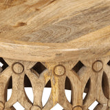 NNEVL 2 Piece Coffee Table Set Solid Wood Mango