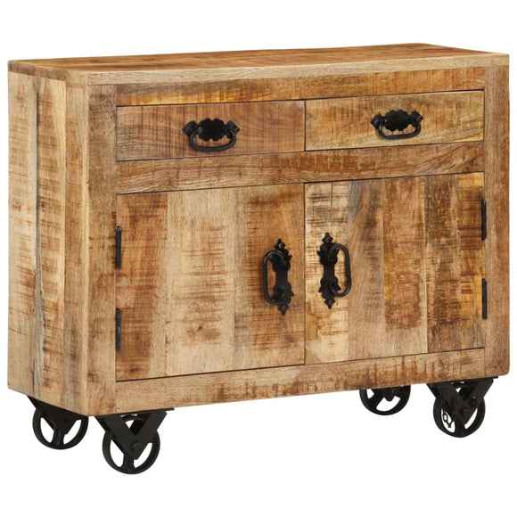 NNEVL Sideboard 80x30x65 cm Solid Rough Wood Mango