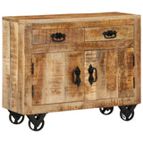 NNEVL Sideboard 80x30x65 cm Solid Rough Wood Mango