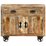 NNEVL Sideboard 80x30x65 cm Solid Rough Wood Mango