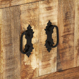 NNEVL Sideboard 80x30x65 cm Solid Rough Wood Mango