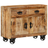 NNEVL Sideboard 80x30x65 cm Solid Rough Wood Mango