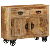 NNEVL Sideboard 80x30x65 cm Solid Rough Wood Mango