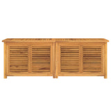 NNEVL Garden Storage Box with Bag 150x50x53 cm Solid Wood Teak