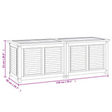 NNEVL Garden Storage Box with Bag 150x50x53 cm Solid Wood Teak
