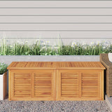 NNEVL Garden Storage Box with Bag 150x50x53 cm Solid Wood Teak