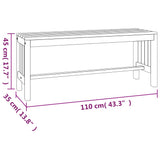 NNEVL Garden Bench 110 cm Solid Wood Eucalyptus