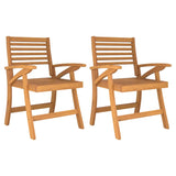 NNEVL Garden Chairs 2 pcs 58x58x87 cm Solid Wood Acacia