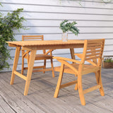 NNEVL Garden Chairs 2 pcs 58x58x87 cm Solid Wood Acacia
