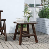 NNEVL Side Table 49x49x50 cm Solid Wood Spruce