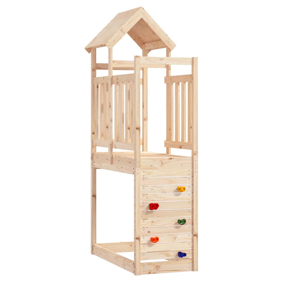 NNEVL Play Tower with Rockwall 53x110.5x214 cm Solid Wood Pine