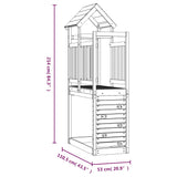 NNEVL Play Tower with Rockwall 53x110.5x214 cm Solid Wood Pine