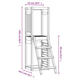 NNEVL Outdoor Playset 53x46.5x169 cm Solid Wood Pine