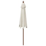 NNEVL Garden Parasol with Wooden Pole Sand 299x240 cm