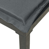NNEVL Garden Corner Chair with Cushions Black and Grey Poly Rattan