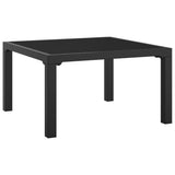 NNEVL Garden Footstool with Cushion Black and Grey Poly Rattan