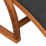 NNEVL Rocking Chair Grey Textilene and Solid Wood Poplar