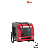 NNEVL Pet Bike Trailer Red and Grey Oxford Fabric&Iron
