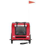 NNEVL Pet Bike Trailer Red and Grey Oxford Fabric&Iron
