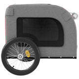 NNEVL Pet Bike Trailer Red and Grey Oxford Fabric&Iron